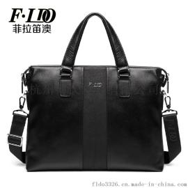 FLDO男包电脑包斜挎包手提包真皮包休闲商务包